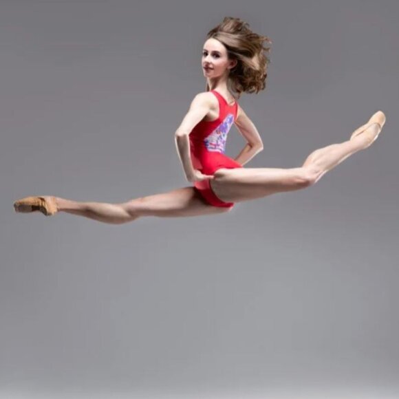 AK Dancewear * CHARIS in Aster · Hibiscus * Youth Large - Picture 6 of 6